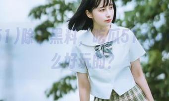 除了黑料，吃瓜51app还有什么好玩的？